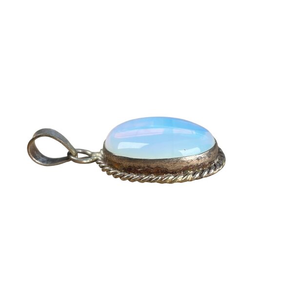 Blue Opalite Gem Stone Oval Necklace Pendant Jewelry Without Chain - Picture 10 of 13